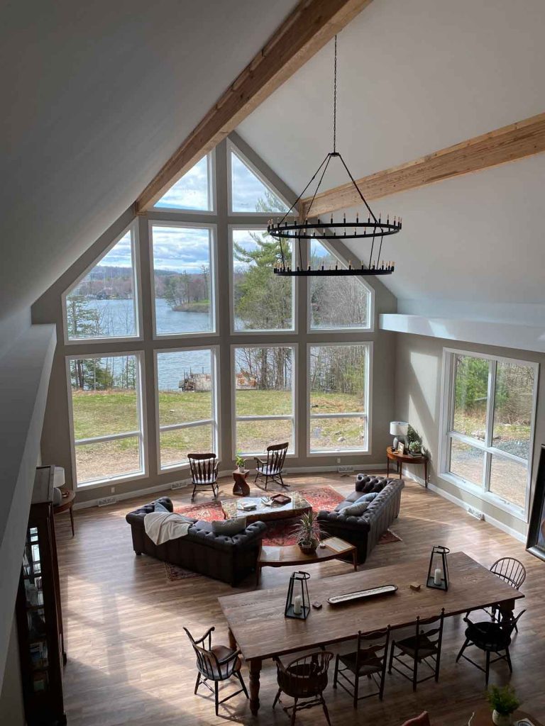 aerial shot of living room remodeled by Home Pro Builders LLC